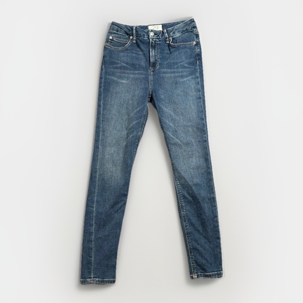 Free People We The Free Skinny Jeans Womens 29 Blue High Rise Stretch Denim